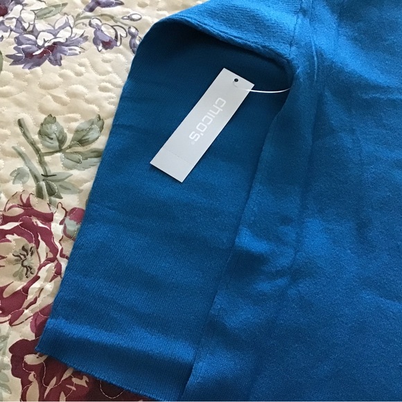 Chicos Sweater . Size 2 Color. Teal - Picture 5 of 7